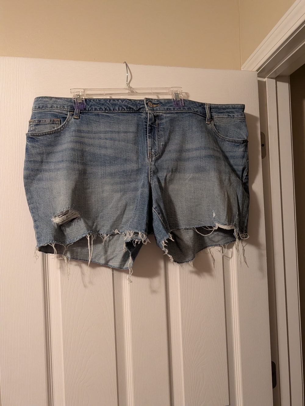 Old Navy Light Blue Distressed Denim Shorts